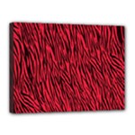 Red Zebra Stripes Canvas 16  x 12  (Stretched)