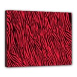 Red Zebra Stripes Canvas 20  x 16  (Stretched)