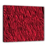 Red Zebra Stripes Canvas 24  x 20  (Stretched)