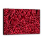 Red Zebra Stripes Canvas 18  x 12  (Stretched)