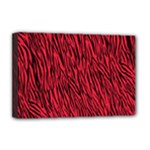 Red Zebra Stripes Deluxe Canvas 18  x 12  (Stretched)