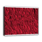 Red Zebra Stripes Deluxe Canvas 20  x 16  (Stretched)