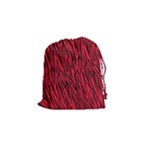 Red Zebra Stripes Drawstring Pouch (Small)