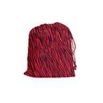 Red Zebra Stripes Drawstring Pouch (Medium)