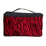 Red Zebra Stripes Cosmetic Storage Case