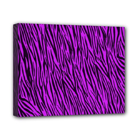 Purple Zebra Stripes Canvas 10  x 8  (Stretched) from ArtsNow.com