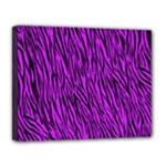 Purple Zebra Stripes Canvas 14  x 11  (Stretched)