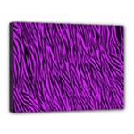 Purple Zebra Stripes Canvas 16  x 12  (Stretched)