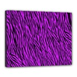 Purple Zebra Stripes Canvas 20  x 16  (Stretched)