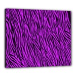 Purple Zebra Stripes Canvas 24  x 20  (Stretched)