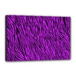 Purple Zebra Stripes Canvas 18  x 12  (Stretched)