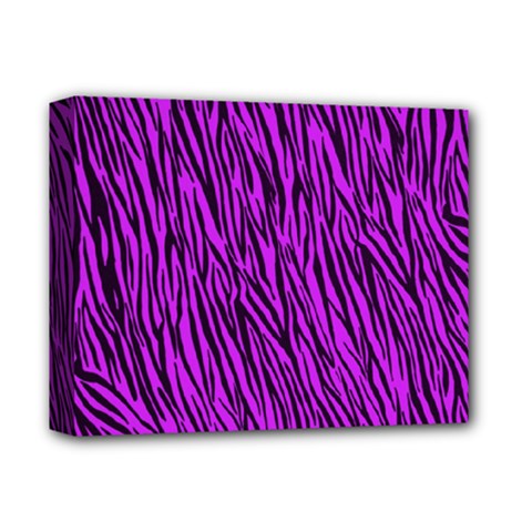 Purple Zebra Stripes Deluxe Canvas 14  x 11  (Stretched) from ArtsNow.com