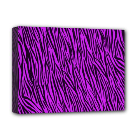 Purple Zebra Stripes Deluxe Canvas 16  x 12  (Stretched)  from ArtsNow.com