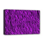 Purple Zebra Stripes Deluxe Canvas 18  x 12  (Stretched)