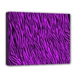 Purple Zebra Stripes Deluxe Canvas 20  x 16  (Stretched)