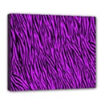 Purple Zebra Stripes Deluxe Canvas 24  x 20  (Stretched)