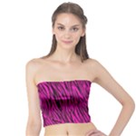 Hot Pink Zebra Stripes Tube Top