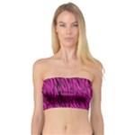 Hot Pink Zebra Stripes Bandeau Top