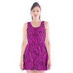 Hot Pink Zebra Stripes Scoop Neck Skater Dress