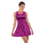 Hot Pink Zebra Stripes Racerback Dress