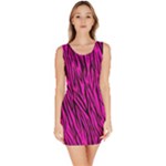 Pink Zebra Stripes Bodycon Dress