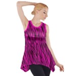 Hot Pink Zebra Stripes Side Drop Tank Tunic