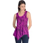 Hot Pink Zebra Stripes  Sleeveless Tunic