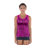 Pink Zebra Stripes Women s Sport Tank Top 