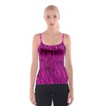 Hot Pink Zebra Stripes Spaghetti Strap Top