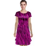 Hot Pink Zebra Stripes Cap Sleeve Nightdress