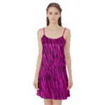 Hot Pink Zebra Stripes Satin Night Slip