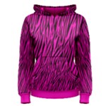 Hot Pink Zebra Stripes Women s Pullover Hoodie