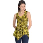 Yellow Zebra Stripes Animal Print Fur Sleeveless Tunic