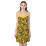 Yellow Zebra Stripes Animal Print Fur Camis Nightgown 