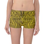 Yellow Zebra Stripes Animal Print Fur  Boyleg Bikini Bottoms