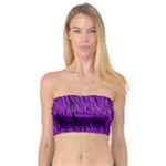 Purple Zebra Animal Print Fur  Bandeau Top