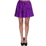 Purple Zebra Animal Print Fur   Skater Skirt