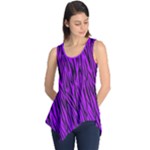 Purple Zebra Animal Print Fur  Sleeveless Tunic