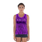 Purple Zebra Animal Print Fur  Women s Sport Tank Top 