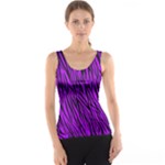 Purple Zebra Animal Print Fur  Tank Top