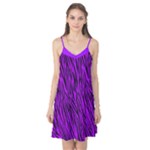 Purple Zebra Animal Print Fur Camis Nightgown 