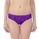 Purple Zebra Animal Print Fur Hipster Bikini Bottoms