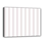 Vertical Stripes - White and Pastel Pink Canvas 16  x 12  (Stretched)