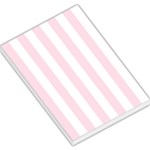 Vertical Stripes - White and Piggy Pink Large Memo Pads