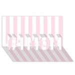 Vertical Stripes - White and Piggy Pink #1 MOM 3D Greeting Cards (8x4)