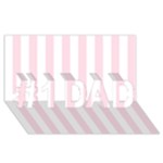 Vertical Stripes - White and Piggy Pink #1 DAD 3D Greeting Card (8x4)