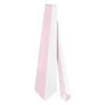 Vertical Stripes - White and Piggy Pink Necktie (Two Side)