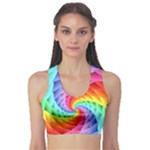 Psychedelic Rainbow Spiral Sports Bra