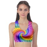 Psychedelic Rainbow Spiral  Sports Bra