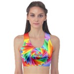 Psychedelic Rainbow Spiral  Sports Bra